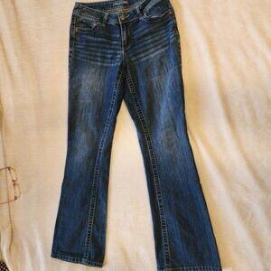 Maurices Dark Blue Flared Jeans